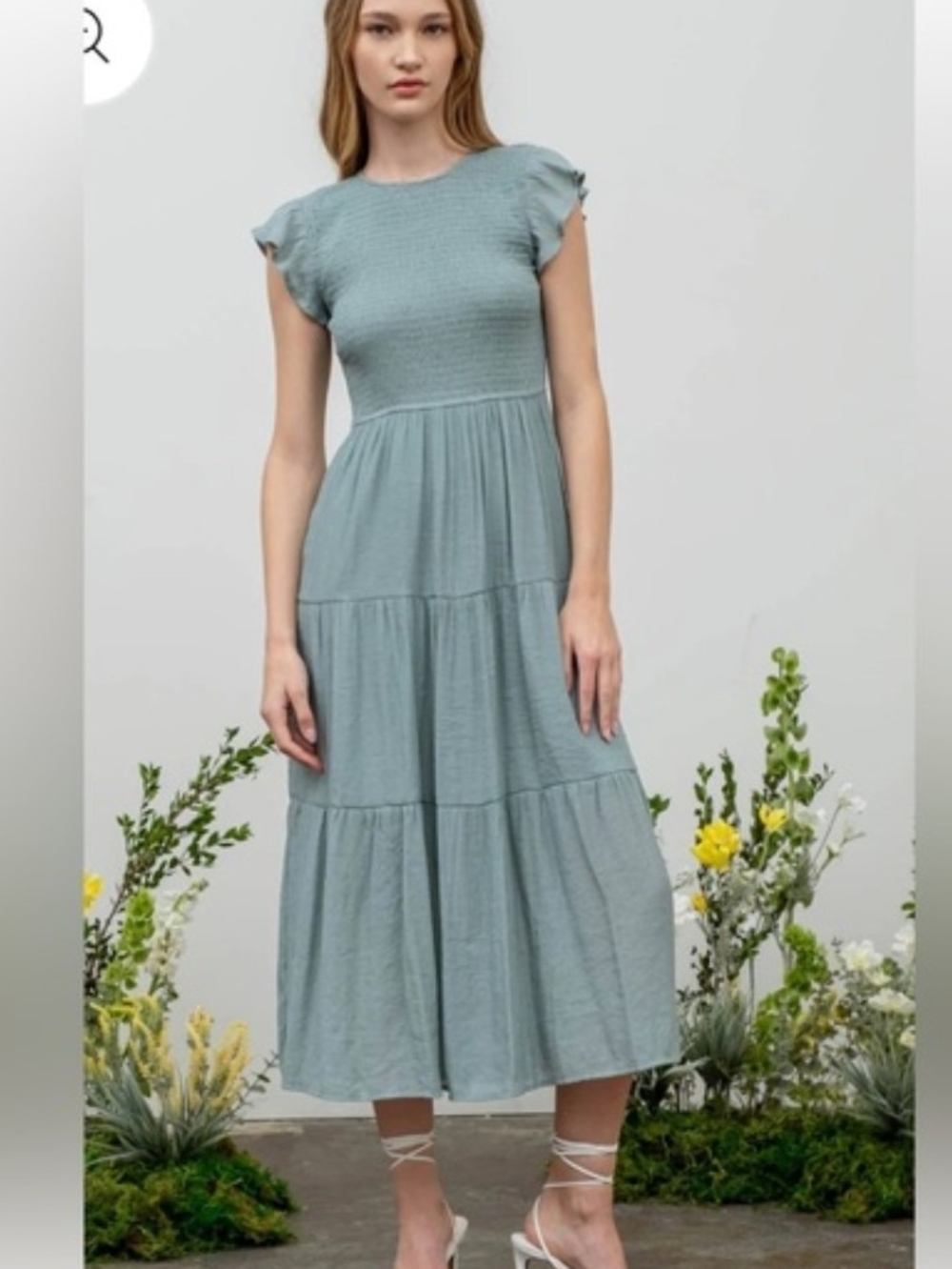 Mine tiered maxi dress L